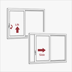리프트 슬라이딩 개폐 방식 이미지