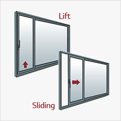 리프트 슬라이딩 개폐 방식 이미지